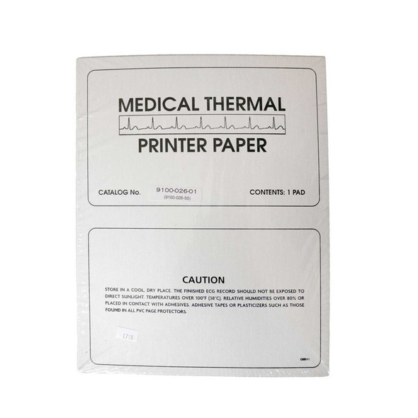 Diagnostic Recording Paper Thermal Paper 8-1/2 X 11 Inch Z-Fold Red Grid 9100-026-01 Case/12 Precision Charts 546575_CS