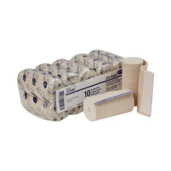 Elastic Bandage EZe-Band® LF 4 Inch x 5-1/2 Yard Double Hook and Loop Closure Tan NonSterile Standard Compression 59140000 Case of 60 53-27037-18 EZe-Band® LF 442367_CS