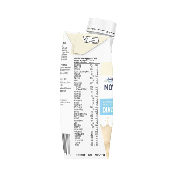 Oral Supplement Novasource® Renal Vanilla Flavor Liquid 8 oz. Carton 00043900306094 Pack of 1 6648EZ Novasource® Renal 1178536_EA