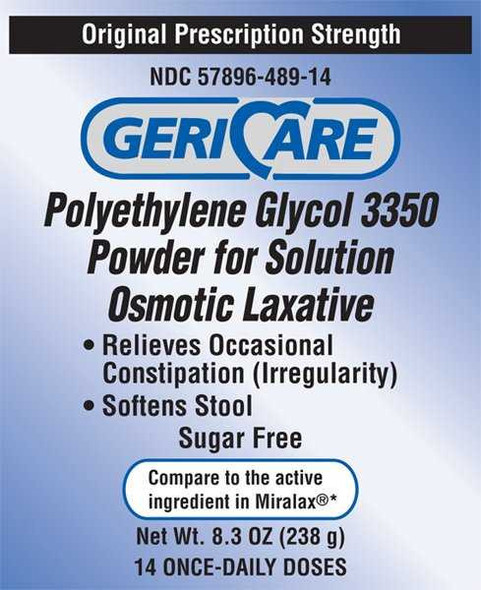 Laxative Geri-Care® Powder 8.3 oz. Polyethylene Glycol 3350 489-14-GCP Case of 12 1680 BLA LG Geri-Care® 798848_CS