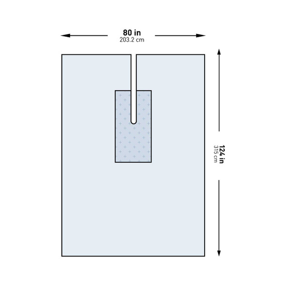Orthopedic Drape McKesson U-Drape with Split 80 W X 124 L Inch Sterile 183-I80-09149G-S Case/20 857 MCK BRAND 1101296_CS