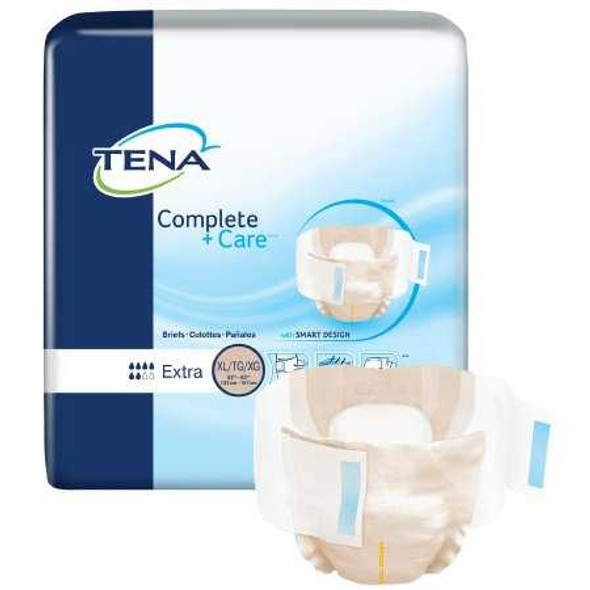 Unisex Adult Incontinence Brief TENA Complete Care Extra X-Large Disposable Moderate Absorbency 69980 Bag/24 1530 Essity HMS North America Inc 1111005_BG