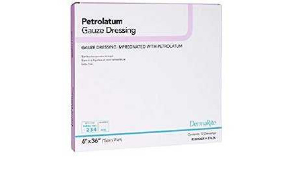 Impregnated Dressing DermaRite 3 X 36 Inch Gauze Petrolatum Sterile 23636 Each/1 205 DermaRite Industries 946699_EA