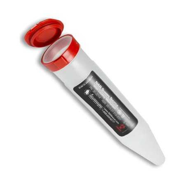 Pocket Shuttle Sharps Container NAR 1-1/4 D X 6-1/2 L Inch 6 Needles Translucent Base / Red Lid Vertical Entry Snap On Lid 30-0014 Each/1 16-4816 NORTH AMERICAN RESCUE 942611_EA