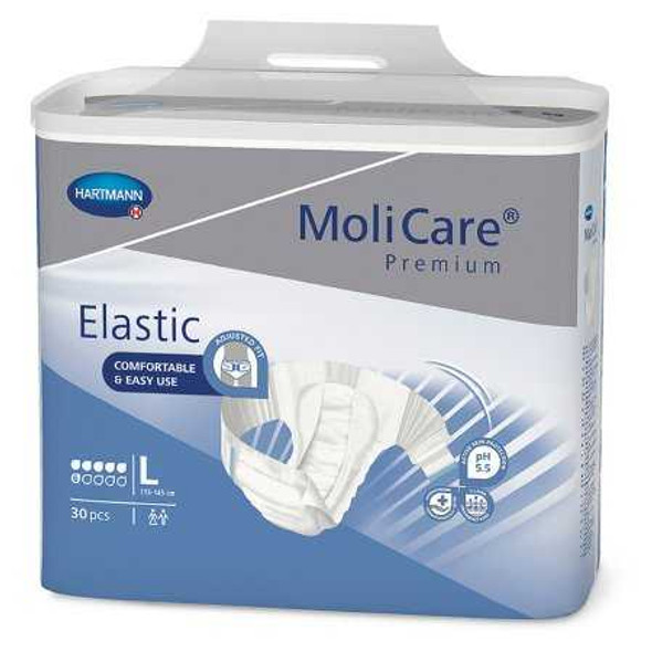 Unisex Adult Incontinence Brief MoliCare Premium Elastic 6D Large Disposable Moderate Absorbency 165273 Case/90 70001500 Hartmann 1174288_CS