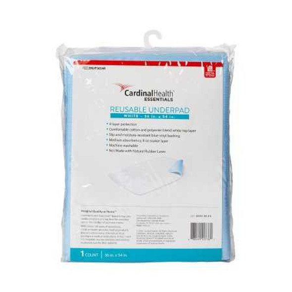 Underpad ReliaMed 36 X 54 Inch Reusable Polyester / Rayon Moderate Absorbency ZRUP3654R Each/1 UFPP-236 Cardinal 1120201_EA