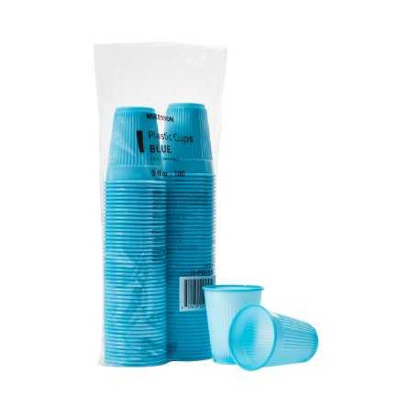 Drinking Cup McKesson 5 oz. Blue Polypropylene Disposable 16-PDC5B Sleeve/100 1.08E+13 MCK BRAND 1127768_SL