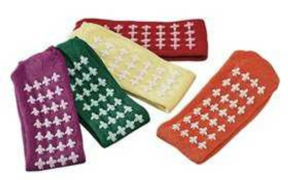 Fall Management Slipper Socks Posey One Size Fits Most Yellow Above the Ankle 70524 Box/12 59432500 Alimed 871391_BX