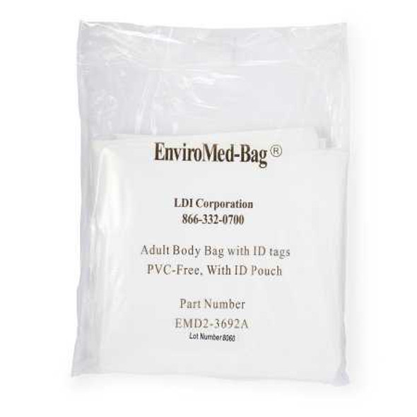 Post Mortem Bag EnviroMed-Bag36 W X 92 L Inch One Size Fits Most Olefin Film Zipper Closure Envelope Style EMD2-3692A Case/12 69520 LDI 669228_CS