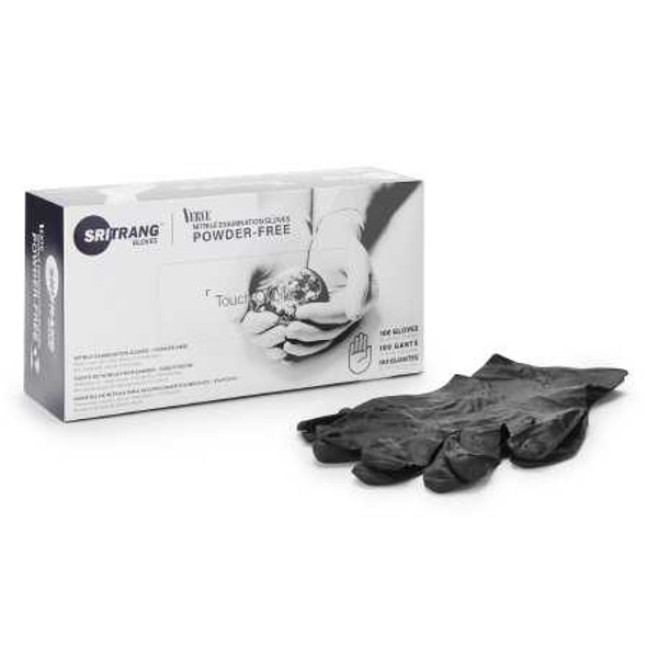 Exam Glove Touch of Life Large NonSterile Nitrile Textured Fingertips Black Chemo Tested 7027145 Case/1000 UP-2436 MCK BRAND 1175359_CS