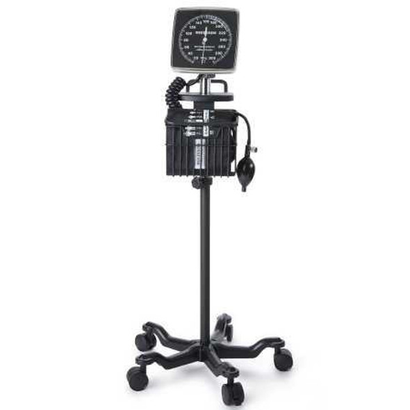 Aneroid Sphygmomanometer with Cuff McKesson LUMEON 2-Tubes Mobile Adult Medium Cuff 01-752M-11ABKGM Box/1 513-1994-0355 MCK BRAND 1178037_BX