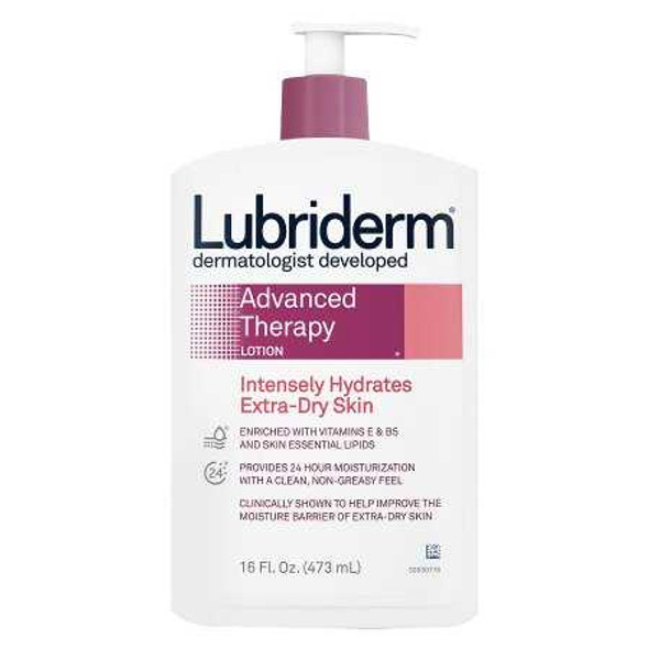 Hand and Body Moisturizer Lubriderm Advanced Therapy 16 oz. Pump Bottle Scented Lotion 00052800483224 Each/1 14346 Johnson & Johnson Consumer 695064_EA