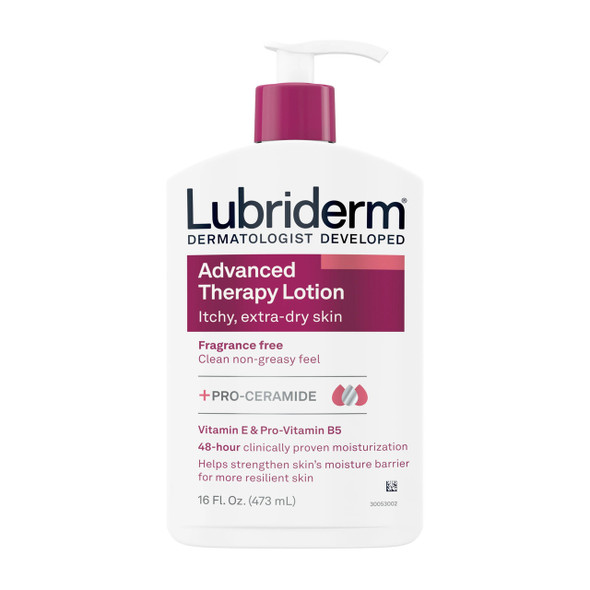 Hand and Body Moisturizer Lubriderm® Advanced Therapy 16 oz. Pump Bottle Scented Lotion 00052800483224 Pack of 1