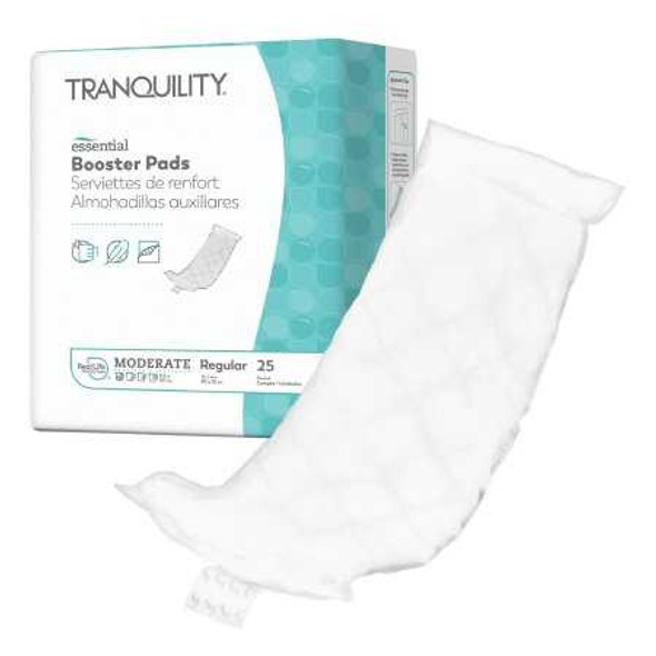 Incontinence Booster Pad Comfort Care 12 Inch Length Moderate Absorbency Polymer Core One Size Fits Most Adult Unisex Disposable 19244 Bag/25 8192A Principle Business Enterprises 1107871_BG