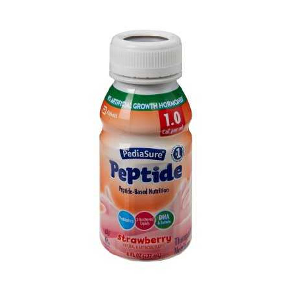 Pediatric Oral Supplement / Tube Feeding Formula PediaSure Peptide 1.0 Cal Strawberry Flavor 8 oz. Bottle Ready to Use 67411 Each/1 50-66160 ABBOTT NUTRITION 1143668_EA