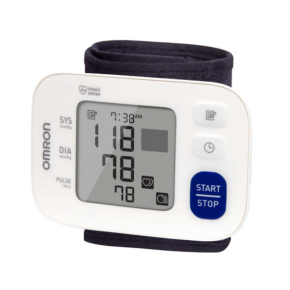Digital Blood Pressure Monitor Wrist Cuff Omron 3 Series Automatic Inflation Wrist Adult Large Cuff BP6100 Each/1 C-110 Omron Healthcare 1150429_EA