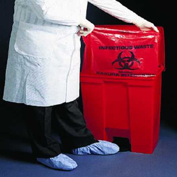 Infectious Waste Bag McKesson 7 to 10 gal. Red Bag LLDPE 24 X 24 Inch 03-4750 Case/500 51023 MCK BRAND 177459_CS