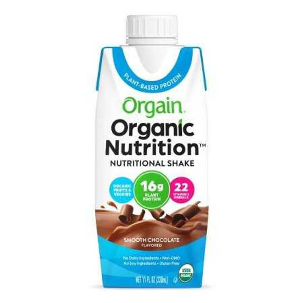 Oral Protein Supplement Organic Nutrition Vegan Chocolate Flavor Ready to Use 11 oz. Carton 851770003216 Case/12 44860 ORGAIN INC 1112295_CS