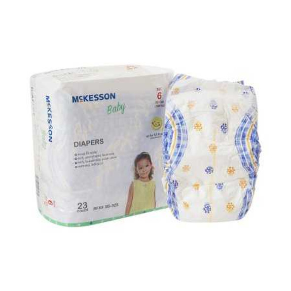 Unisex Baby Diaper McKesson Size 6 Disposable Moderate Absorbency BD-SZ6 Case/4 115120 MCK BRAND 1144479_CS