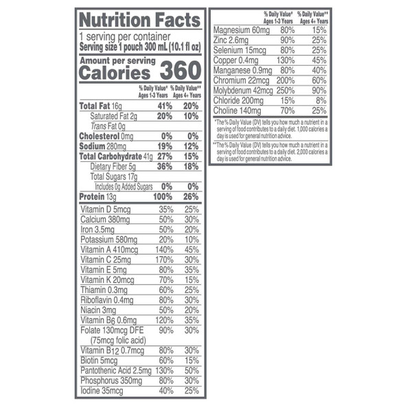 Pediatric Oral Supplement / Tube Feeding Formula Complete Pediatric Organic Blends Plant Blend Flavor 10.1 oz. Pouch Ready to Use 00043900117218 Each/1 155-81-87460 Nestle Healthcare Nutrition 1092415_EA