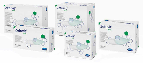Superabsorbent Dressing Zetuvit Plus Cellulose Fluff / Nonwoven 4 X 4 Inch 413110 Box/10 81920 Hartmann 1161228_BX