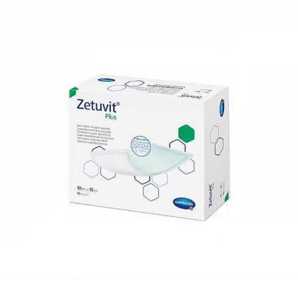 Superabsorbent Dressing Zetuvit Plus Cellulose Fluff / Nonwoven 4 X 4 Inch 413110 Box/10 81920 Hartmann 1161228_BX