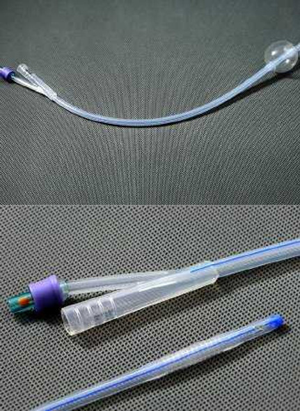 Foley Catheter AMSure2-Way Standard Tip 5 cc Balloon 12 Fr. Silicone AS41012S Box/10 Feb-98 Amsino International 841123_BX