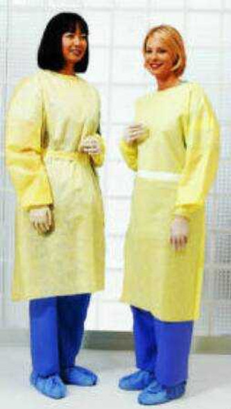 Protective Procedure Gown One Size Fits Most Yellow NonSterile Disposable 1100PG Case/10 39375 Cardinal 466476_CS