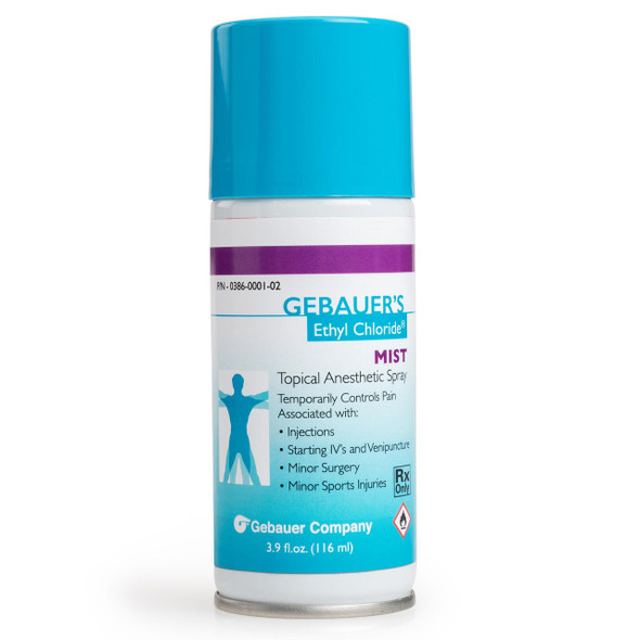 Gebauer's Ethyl Chloride Topical Anesthetic Mist Spray, 100% Strength, 3.9 oz., Pack of 1