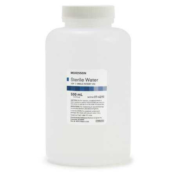 McKesson Irrigation Solution Sterile Water for Irrigation Not for Injection Bottle Screw Top 500 mL 37-6290 Each/1 301201 MCK BRAND 733254_EA