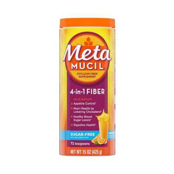 Fiber Supplement MetamucilOrange Flavor Powder 15 oz. 3.4 Gram Strength Psyllium Husk 37000002402 Bottle/1 RTL10372BC Procter & Gamble 446936_BT