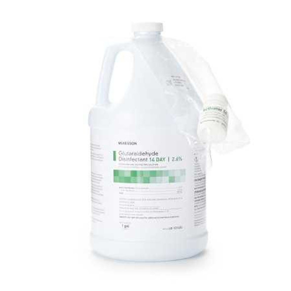 Glutaraldehyde High-Level Disinfectant McKesson 14 Day Activation Required Liquid 1 gal. Jug Max 14 Day Reuse 68-101400 Case/4 16-4234 MCK BRAND 512838_CS