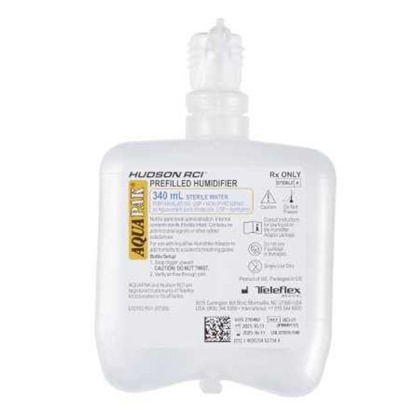 Aquapak Humidifier 340 mL Sterile Water 003-01 Each/1 CR2001 Teleflex LLC 52033_EA