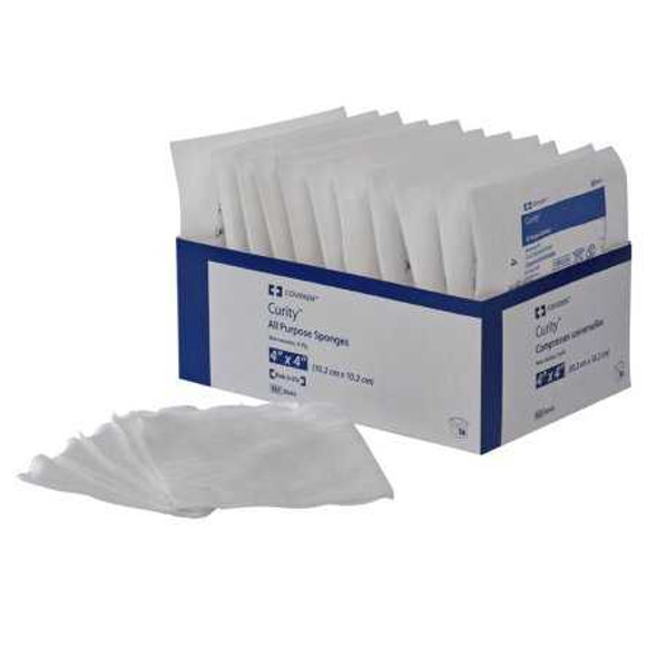 Nonwoven Sponge Curity Polyester / Rayon 4-Ply 4 X 4 Inch Square Sterile 8045 Tray/10 15803 Cardinal 546402_TR