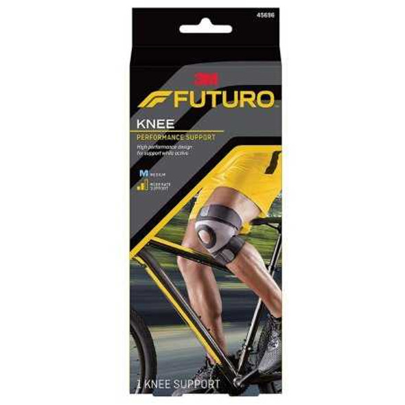 Knee Brace 3M Futuro Sport Moisture Control Medium Pull-On / Hook and Loop Strap Closure 15 to 17 Inch Knee Circumference Left or Right Knee 45696ENR Each/1 14889 3M 501904_EA