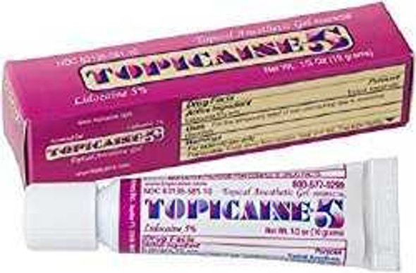 Topical Pain Relief Topicaine5% Strength Lidocaine Topical Gel 10 Gram TOP5-010-TCRC Each/1 OP-150-800 Esba Laboratories 887530_EA