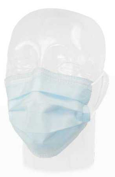 Procedure Mask Pleated Earloops One Size Fits Most Blue NonSterile ASTM Level 1 Adult 15120 Case/500 1183500555 Aspen Surgical Products 969903_CS
