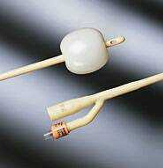 Foley Catheter Bardex I.C. 2-Way Standard Tip 30 cc Balloon 24 Fr. Silver Alloy Coated Latex 0166SI24 Dozen/12 PG019 Bard 310095_DZ