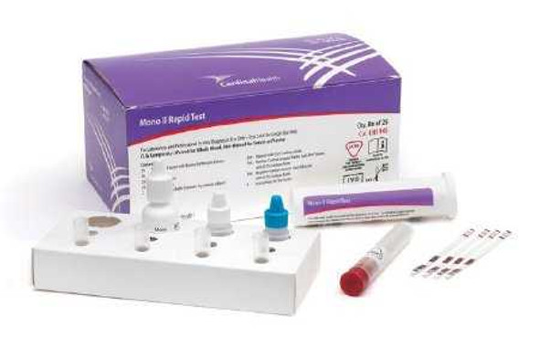 Rapid Test Kit Cardinal Health Mono II Infectious Disease Immunoassay Infectious Mononucleosis Whole Blood / Serum / Plasma Sample 25 Tests CH1145 Kit/25 MAXN Cardinal 1027872_KT