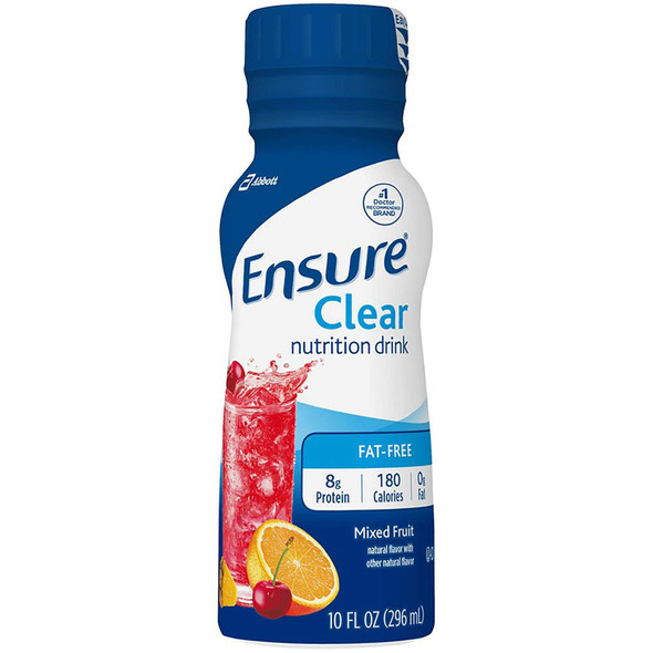 Oral Supplement Ensure® Clear Mixed Fruit Flavor Liquid 10 oz. Bottle 62479 Case of 12 861 Ensure® Clear 921749_CS