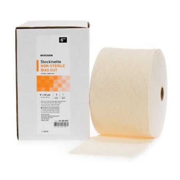 Bias Cut Stockinette McKesson Cotton 6 Inch X 50 Yard Size 2 Beige NonSterile 16-4B-650 Roll/1 168644 MCK BRAND 457641_RL