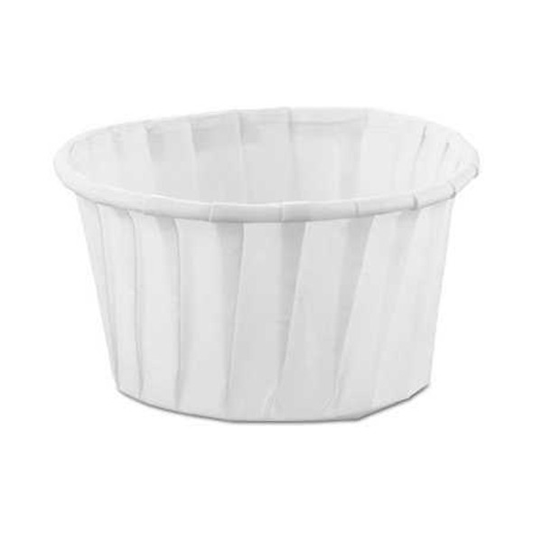 Souffle Cup Solo4 oz. White Paper Disposable 400-2050 Sleeve/250 80540 Solo Cup 862812_SL