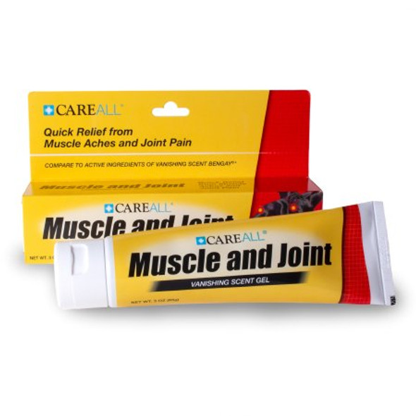 Topical Pain Relief CareAll® Muscle and Joint 2.5% Strength Menthol Topical Gel 3 oz. MJG3 Case/72
