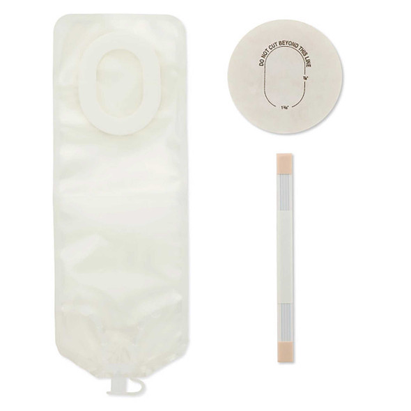 Colostomy Pouch Pouchkins One-Piece System 6 Inch Length 7/8 to 1-3/8 Inch Stoma Drainable Trim To Fit 3778 Each/1 11-0670-5 Hollister 341446_EA