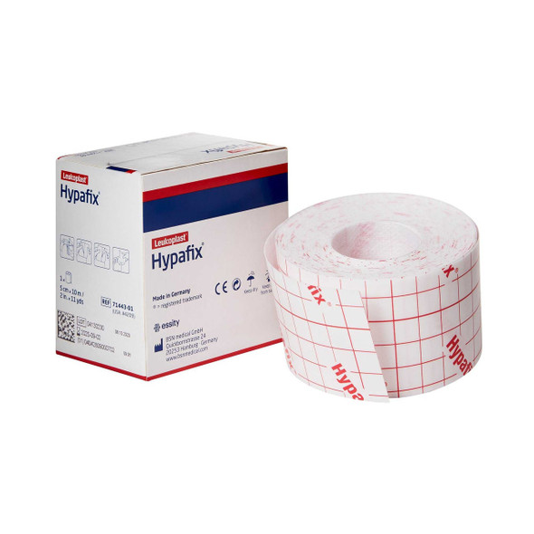 Dressing Retention Tape with Liner HypafixNonwoven Polyester 2 Inch X 10 Yard White NonSterile 4209 Case/24 4893T BSN Medical 1065318_CS