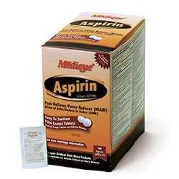 Pain Relief Medique 325 mg Strength Aspirin Tablet 250 per Box 11613 Box/250 24651 MEDIQUE PRODUCTS 697508_BX