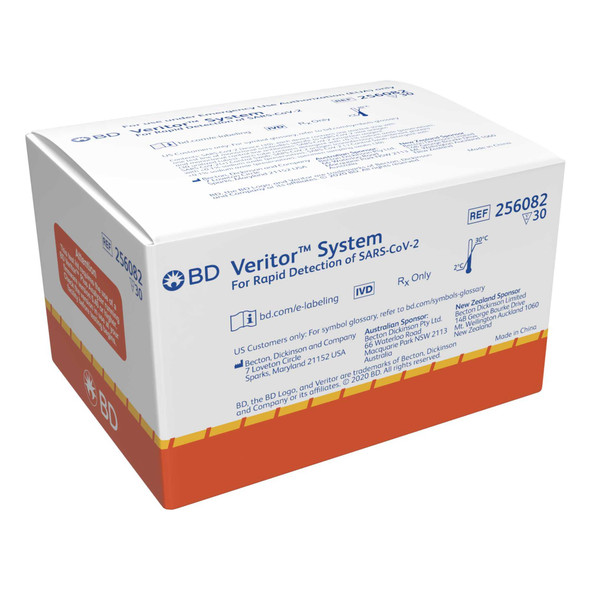 Rapid Test Kit BD Veritor System Infectious Disease Immunoassay SARS-CoV-2 Nasal Swab Sample 30 Tests 256082 Case/12 LAB20609 BD Primary Care 1170197_CS