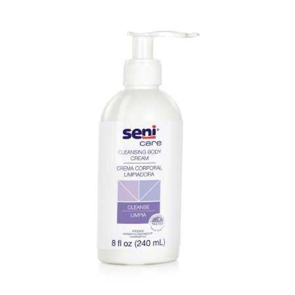 Rinse-Free Body Wash Seni Care Cream 8 oz. Pump Bottle Light Scent S-CC08-C11 Case/6 SG3-1838 TZMO USA Inc 1163814_CS