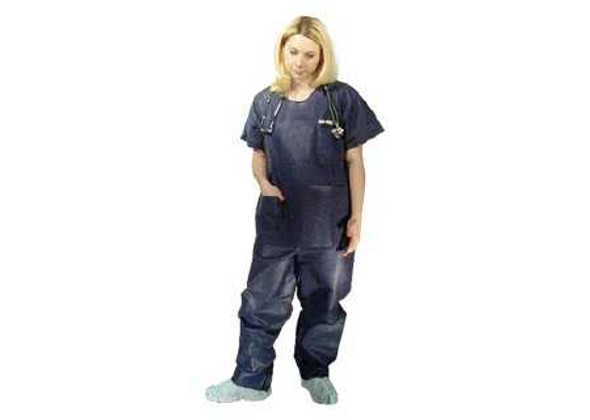 Scrub Pants Straight Leg Small Dark Blue Unisex 380S Bag/10 79-81031 Dukal 678597_BG