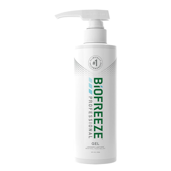 Topical Pain Relief Biofreeze® Professional 5% Strength Menthol Topical Gel 16 oz. RKT3209980 Case of 24 404006 Biofreeze® Professional 1027517_CS